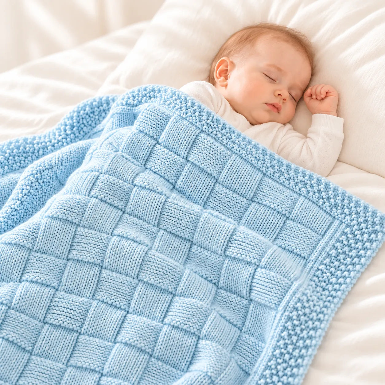 Little Loom Baby Blanket Knitting Pattern