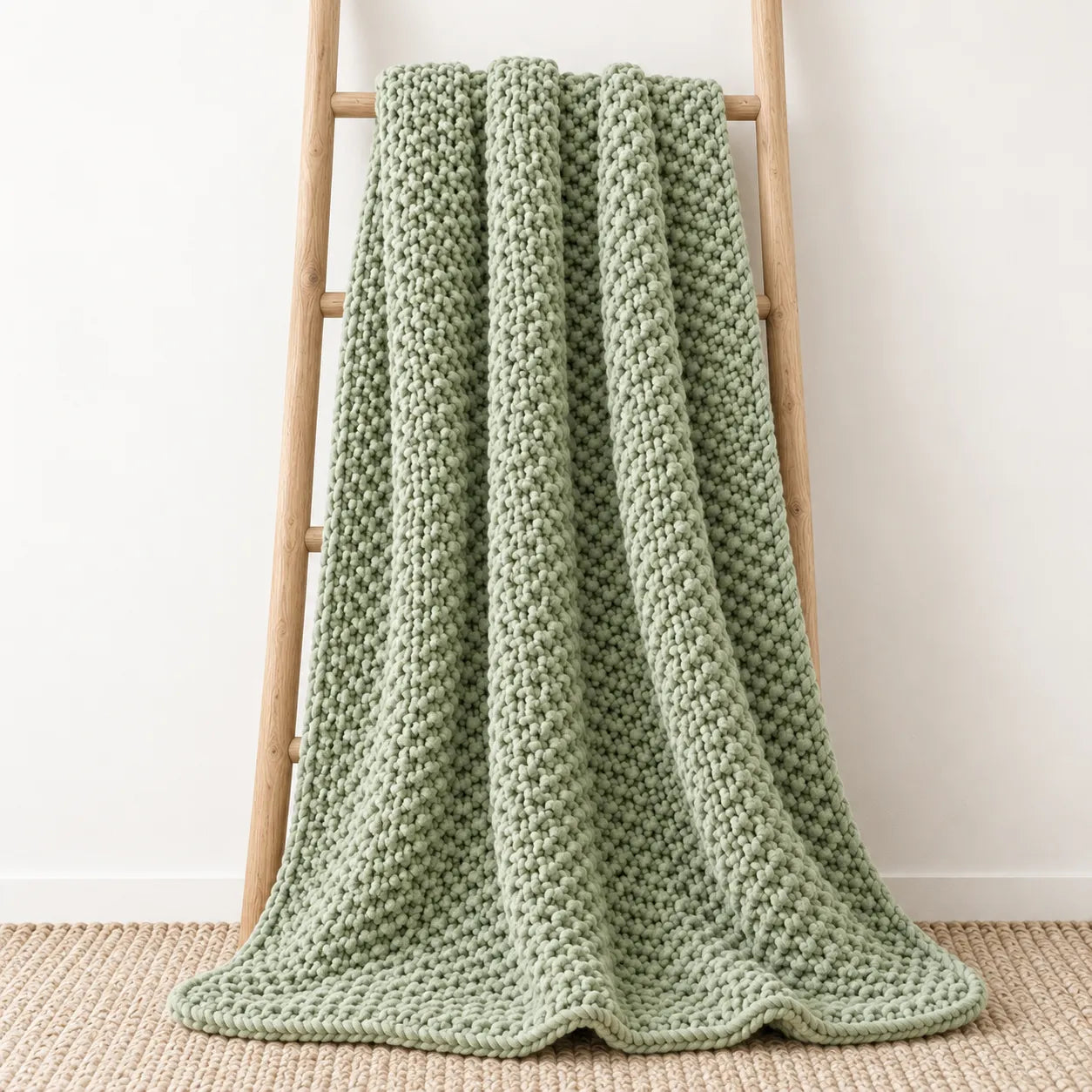 Meadow Seed Stitch Throw Knitting Pattern