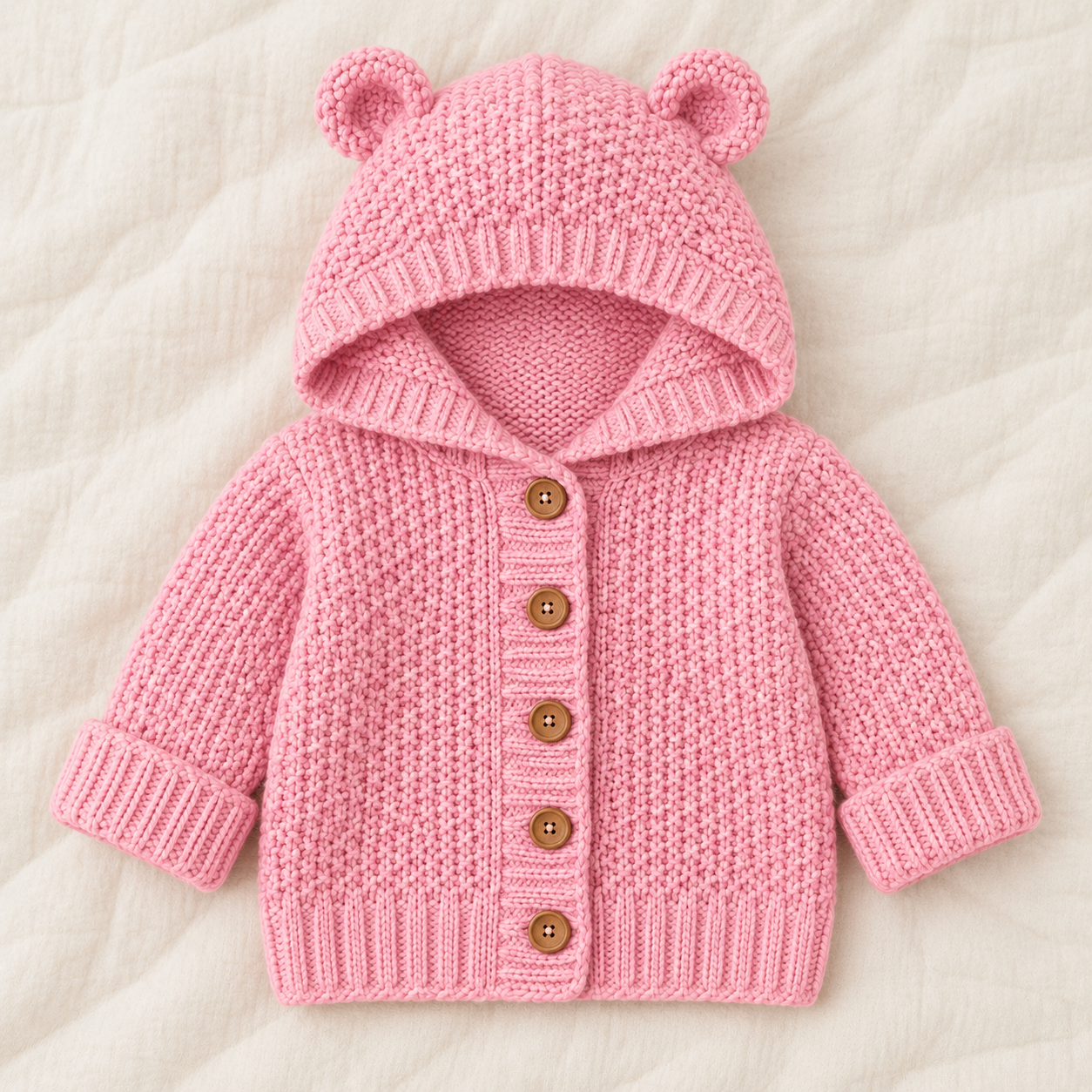 Children’s Teddy Bear Hooded Cardigan