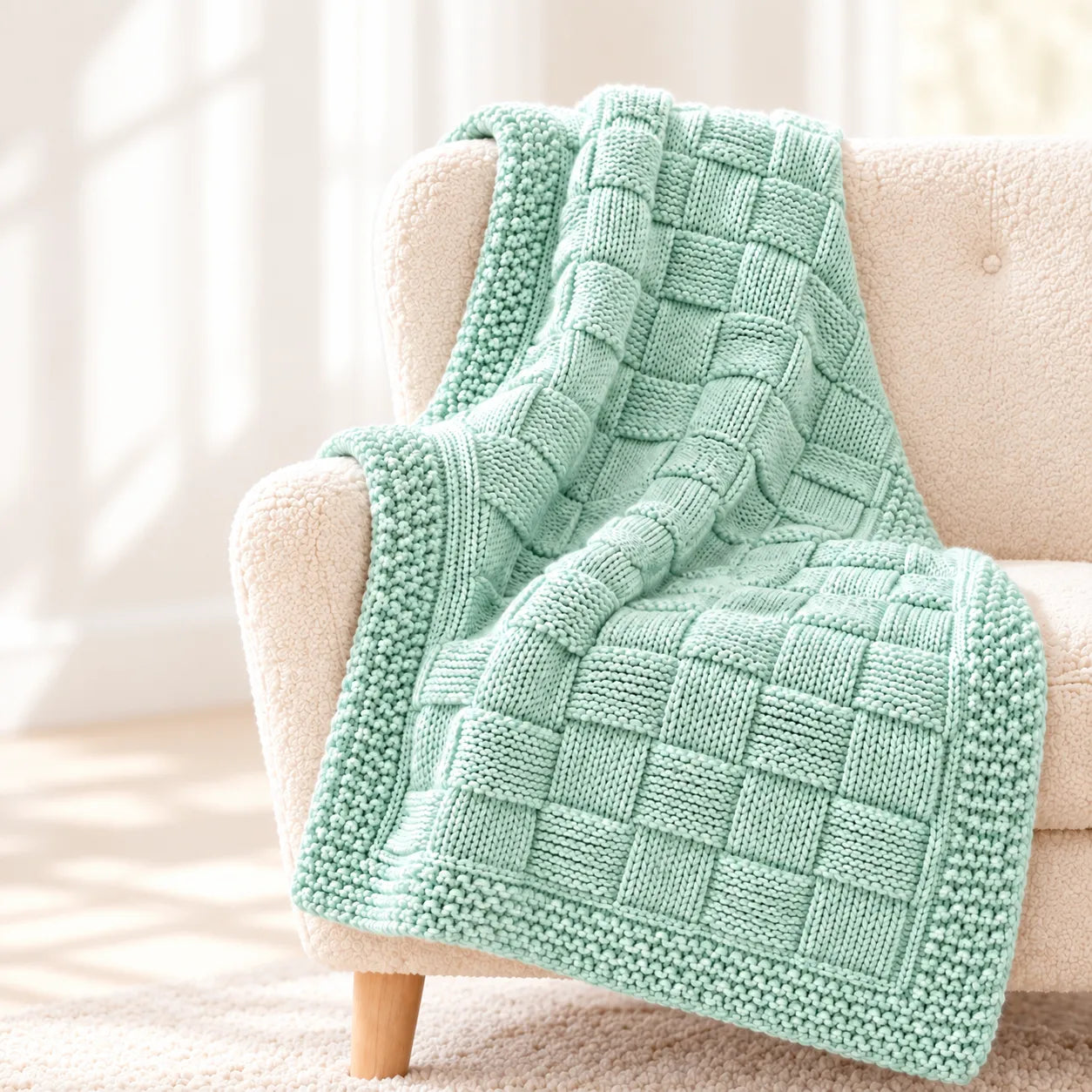 Little Loom Baby Blanket Knitting Pattern